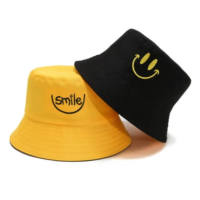 Embroidery Reversible Bucket Hat