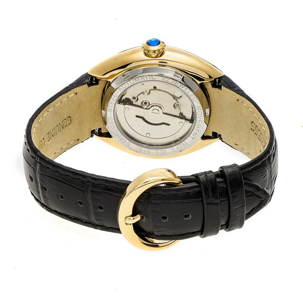 Empress Antoinette Automatic MOP Leather-Band Watch