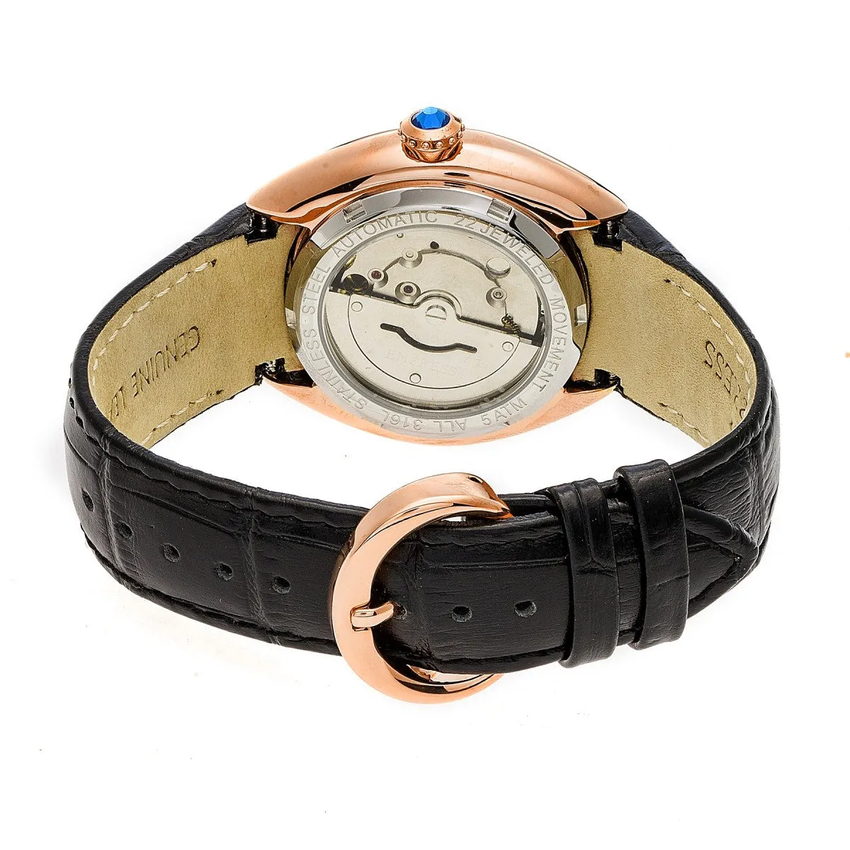 Empress Antoinette Automatic MOP Leather-Band Watch