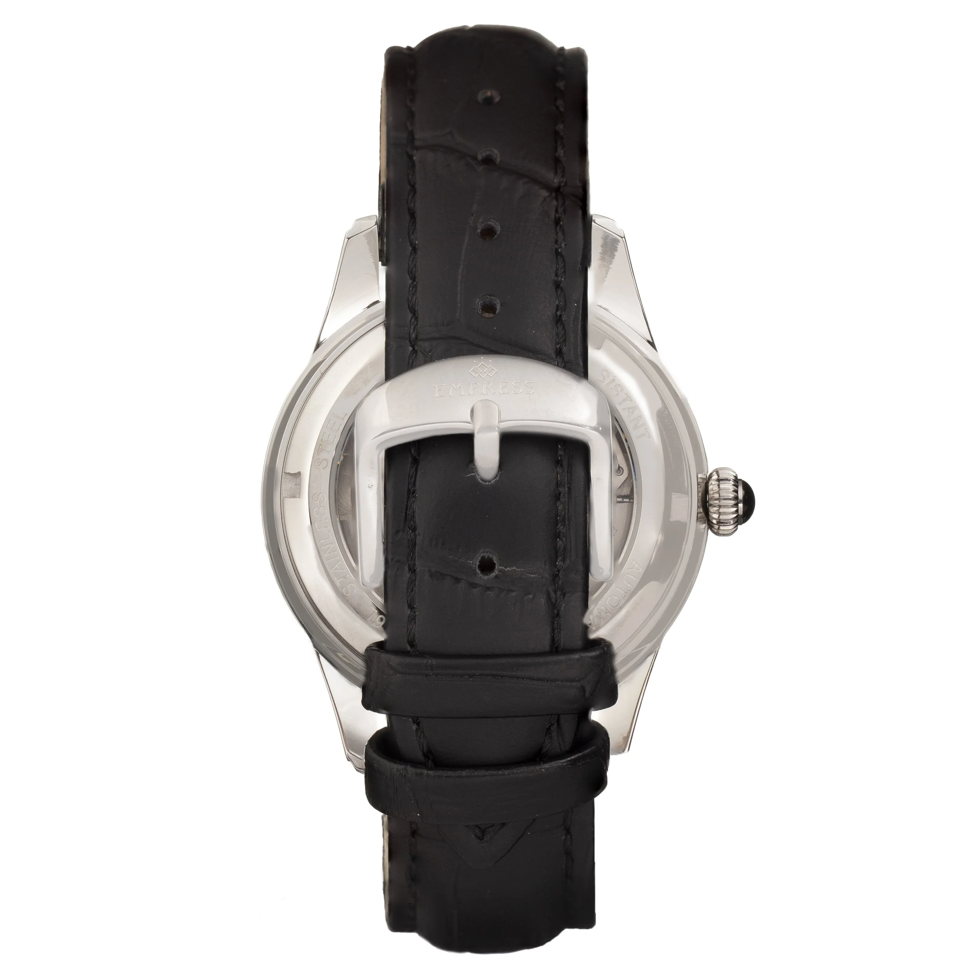 Empress Augusta Automatic Mosaic Mother-of-Pearl Leather-Band Watch