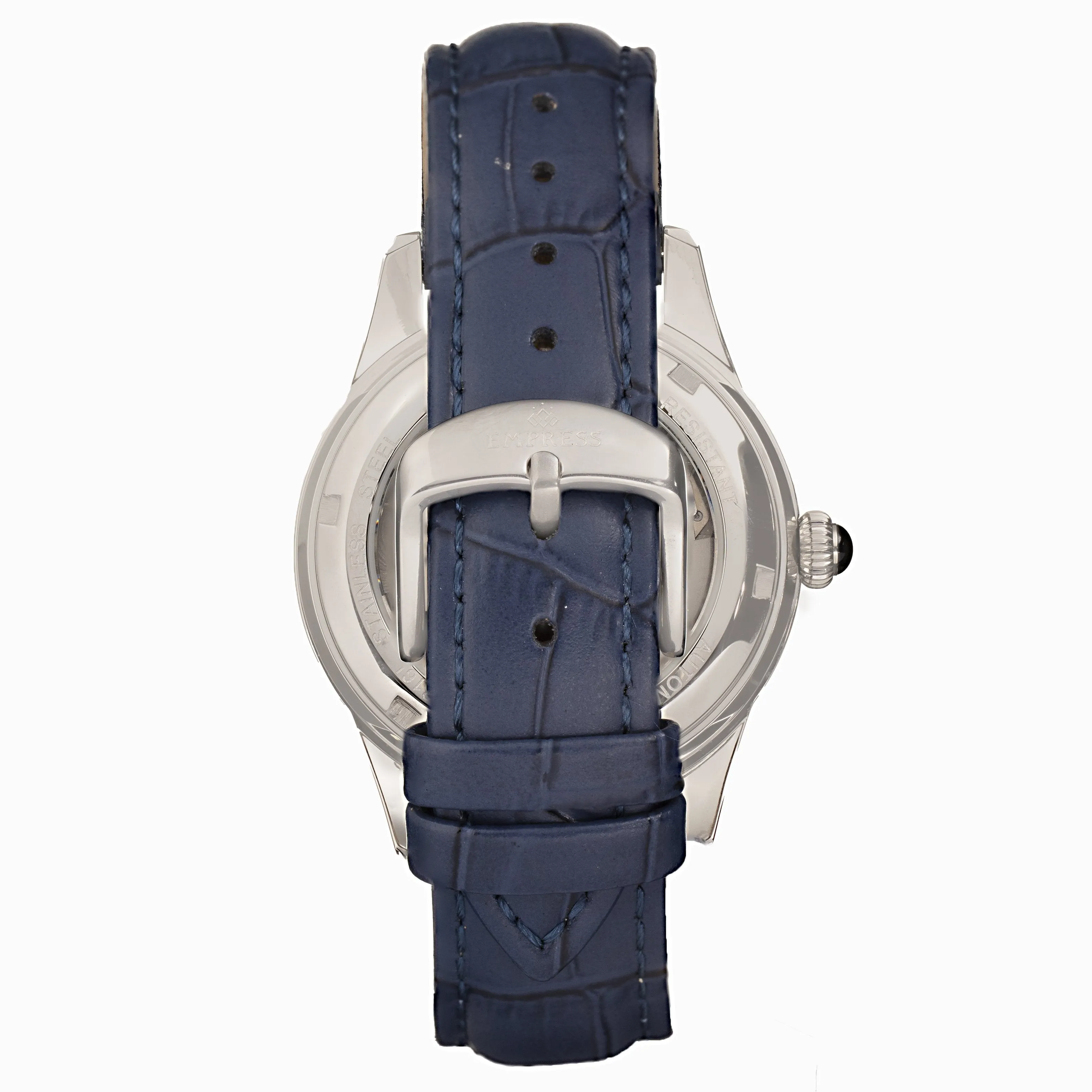 Empress Augusta Automatic Mosaic Mother-of-Pearl Leather-Band Watch