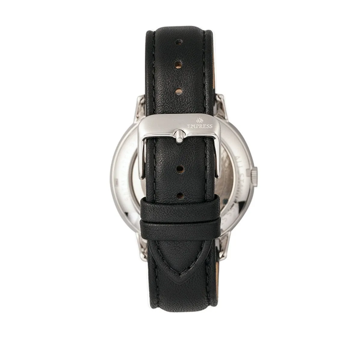 Empress Quinn Automatic MOP Semi-Skeleton Dial Bracelet Watch