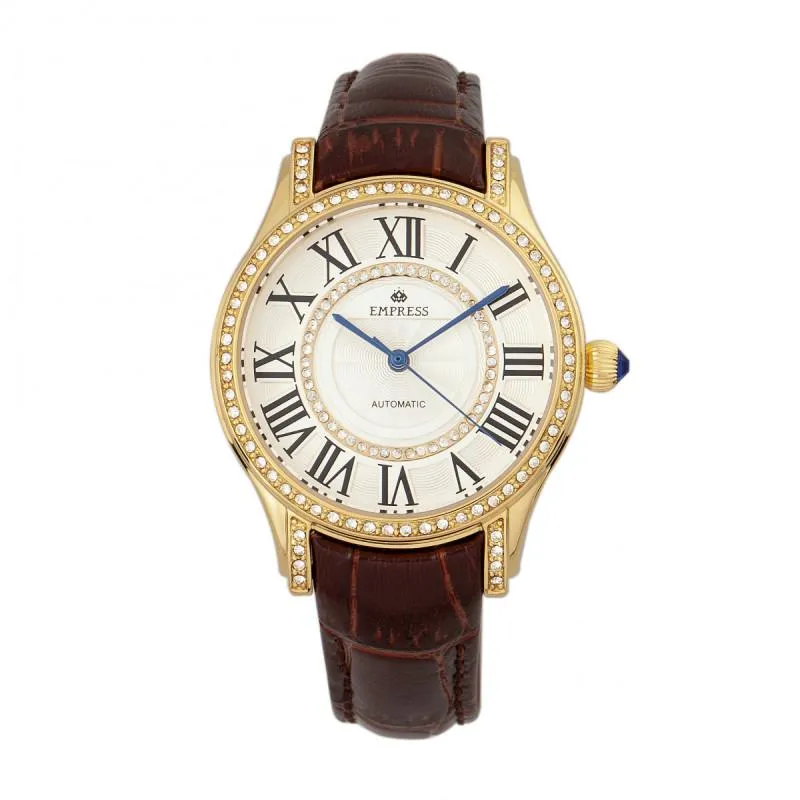 Empress Xenia Automatic Leather-Band Watch