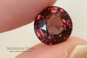 Exquisite! Natural reddish Orange Spinel. Round Cut. 2.23 ct.