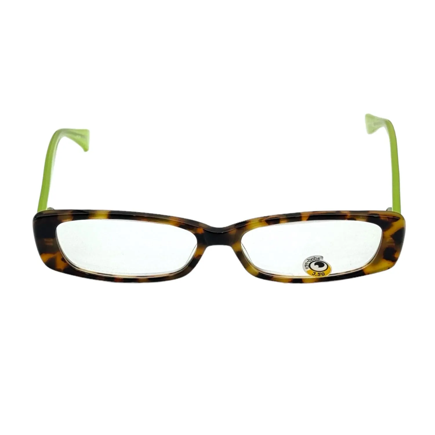 EYEBOBS "Co-Conspirator" Unisex  3.50 Reading Glasses - Tortoise & Green