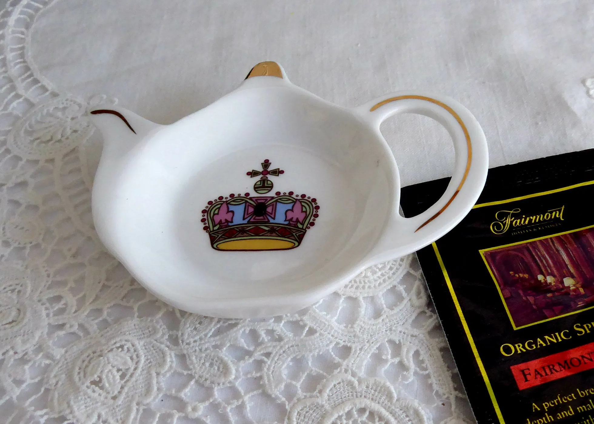Fairmont Empress Hotel Tea Bag Caddy Figural Teapot Shape Large Tea Bag Holder