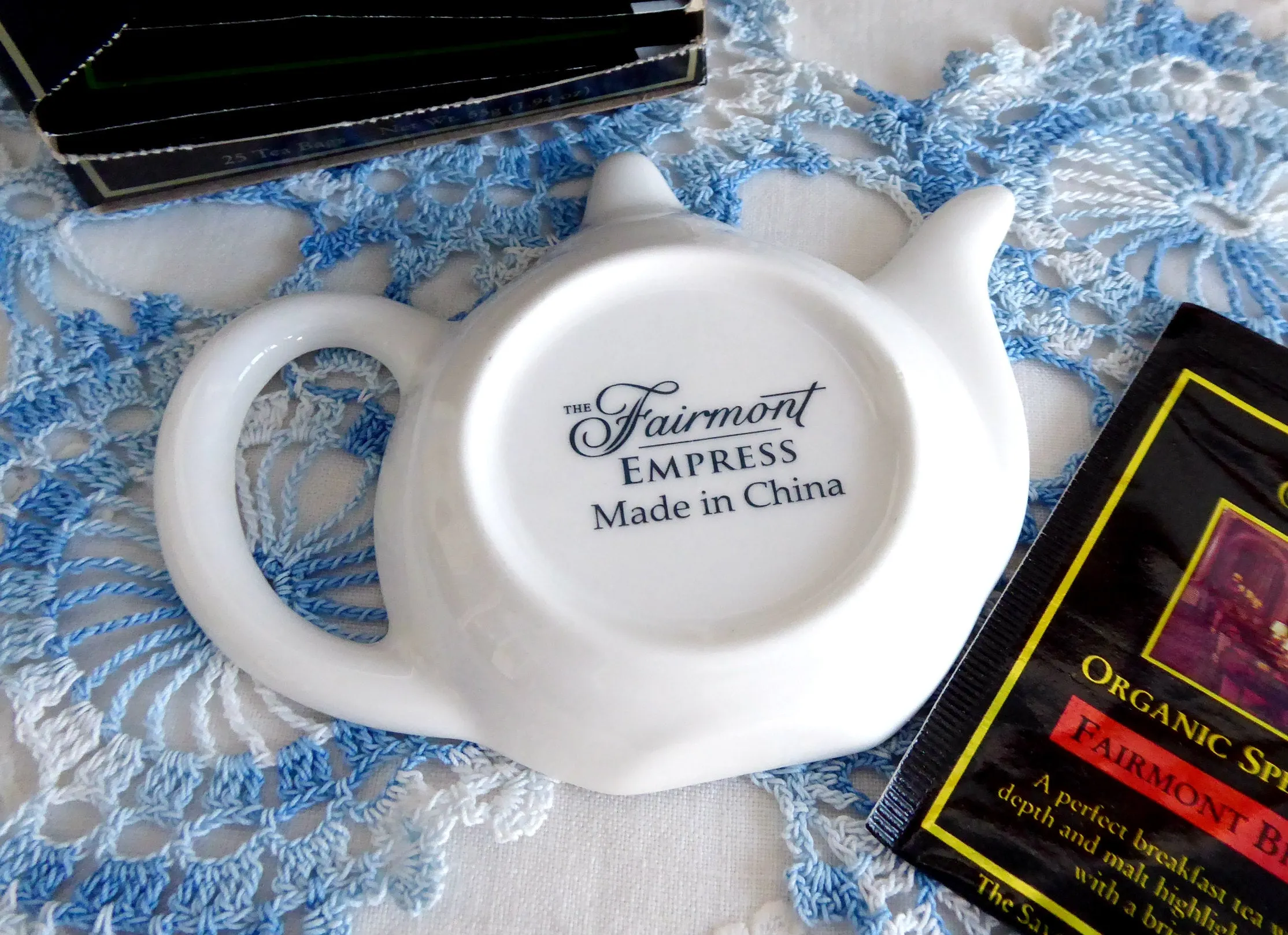 Fairmont Empress Hotel Tea Bag Caddy Figural Teapot Shape Large Tea Bag Holder