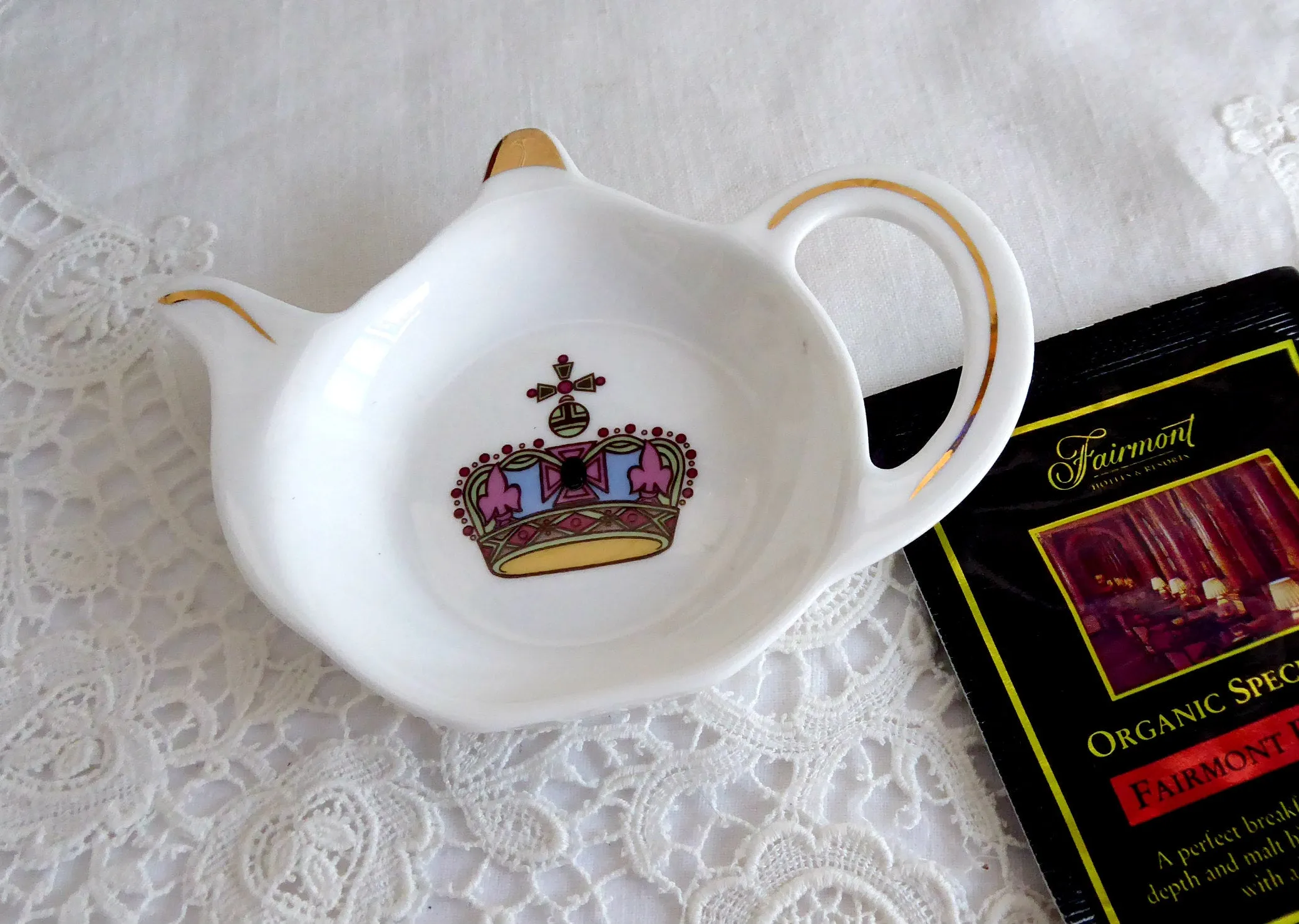 Fairmont Empress Hotel Tea Bag Caddy Figural Teapot Shape Large Tea Bag Holder