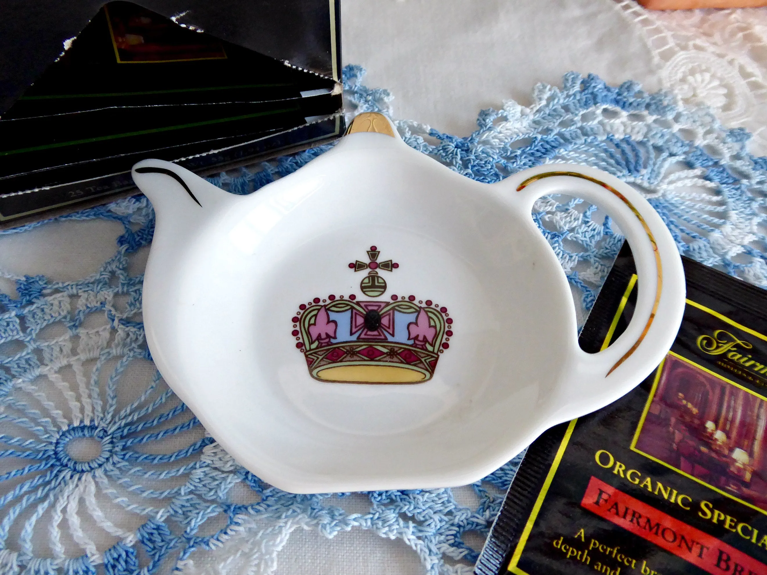 Fairmont Empress Hotel Tea Bag Caddy Figural Teapot Shape Large Tea Bag Holder