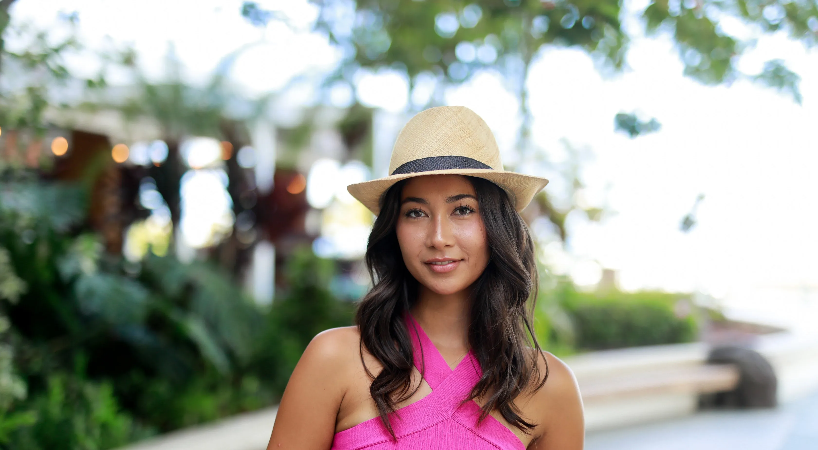 Fedra Natural with Black Hat Band - Unisex Fedora Straw Hats