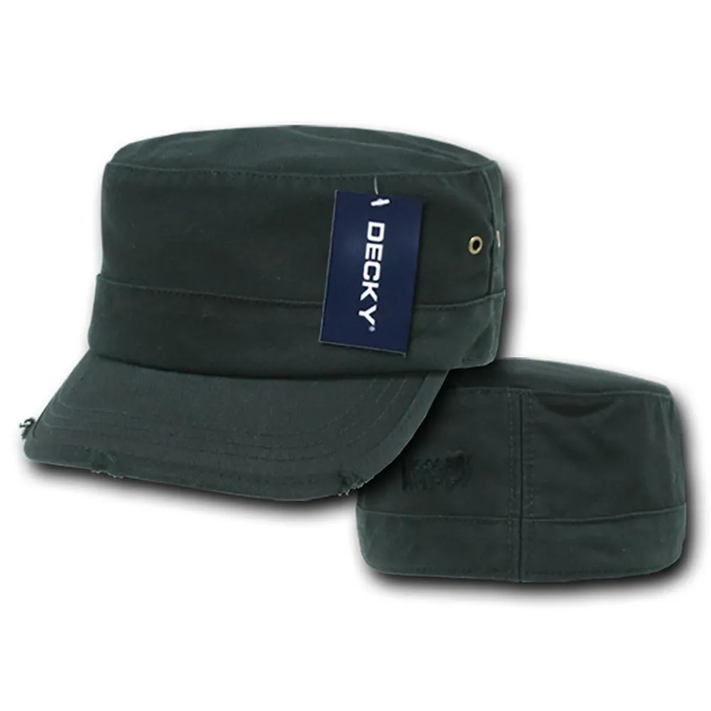 Fitted Vintage GI BDU Cap Military Cadet Patrol Hat Distressed - Decky GR4
