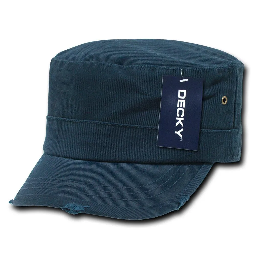 Fitted Vintage GI BDU Cap Military Cadet Patrol Hat Distressed - Decky GR4