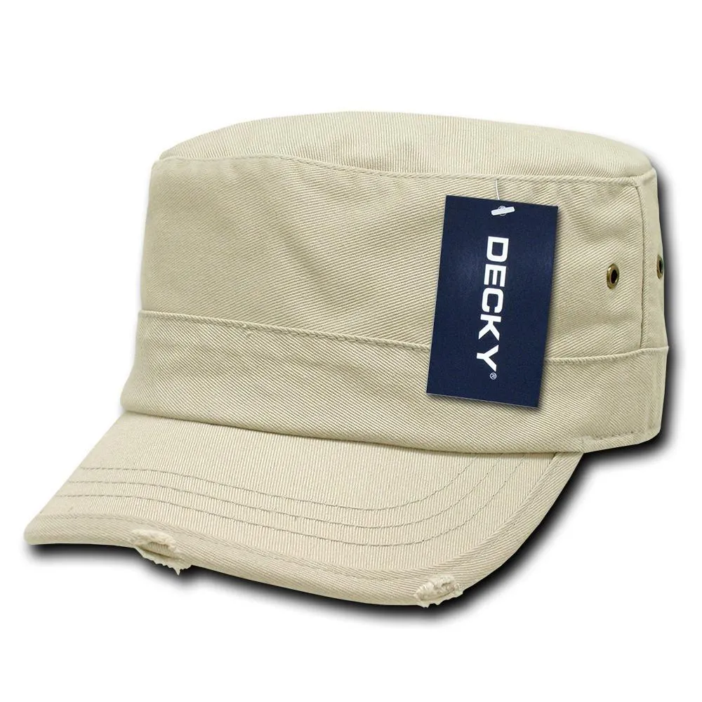 Fitted Vintage GI BDU Cap Military Cadet Patrol Hat Distressed - Decky GR4