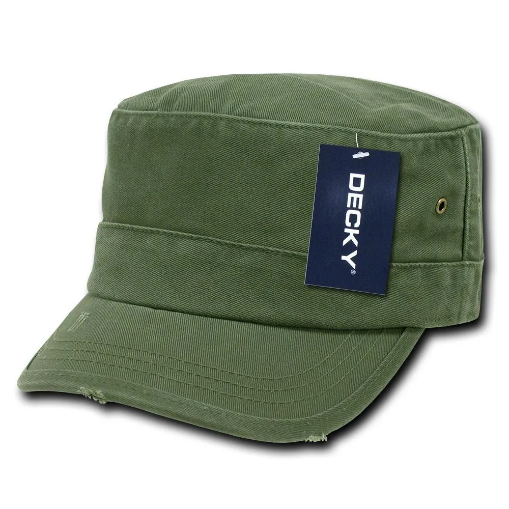 Fitted Vintage GI BDU Cap Military Cadet Patrol Hat Distressed - Decky GR4