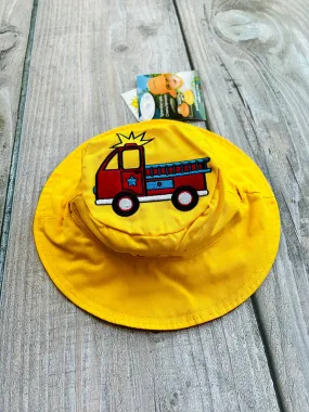 Flapjack Kids reversible bucket hat, 2-4yrs, fire truck/police car, new with tags