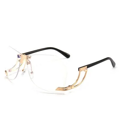 Frame-less Crystal Cut Designed Sunglasses