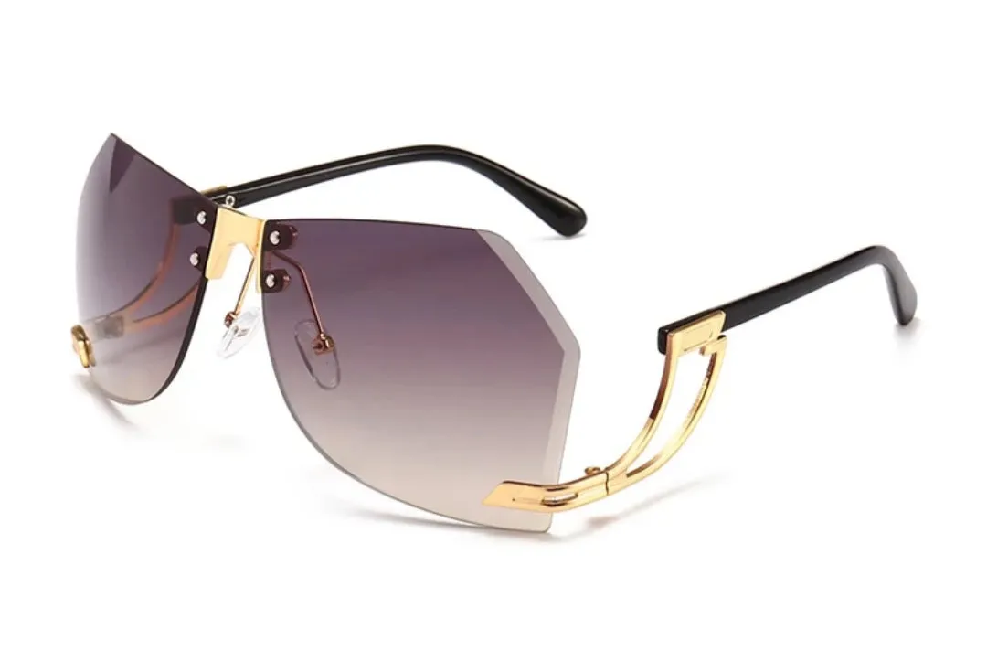 Frame-less Crystal Cut Designed Sunglasses