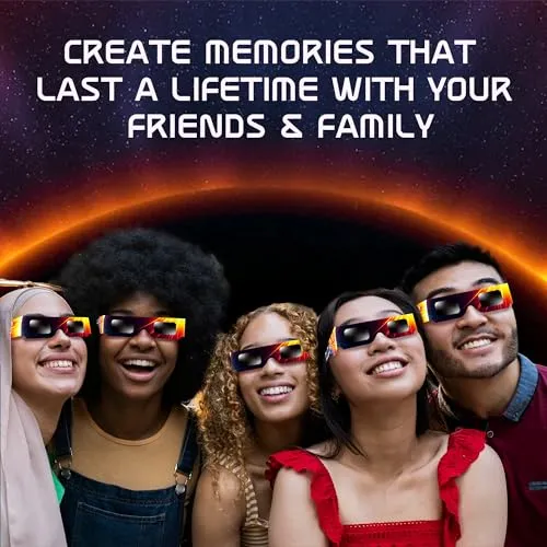 Galaxium Solar Eclipse Glasses AAS Approved 2024 - [6 Pack] Trusted for Direct Solar Eclipse Viewing - ISO 12312-2 & CE Certified