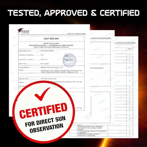 Galaxium Solar Eclipse Glasses AAS Approved 2024 - [6 Pack] Trusted for Direct Solar Eclipse Viewing - ISO 12312-2 & CE Certified