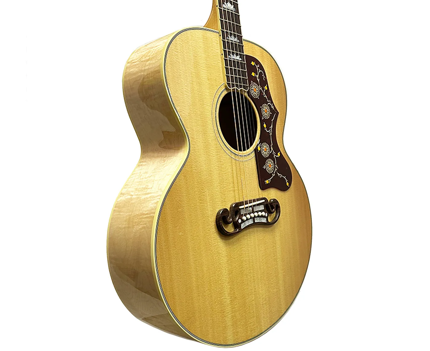 Gibson SJ-200 Standard Acoustic-Electric Guitar Antique Natural w/ Gibson Case 2022