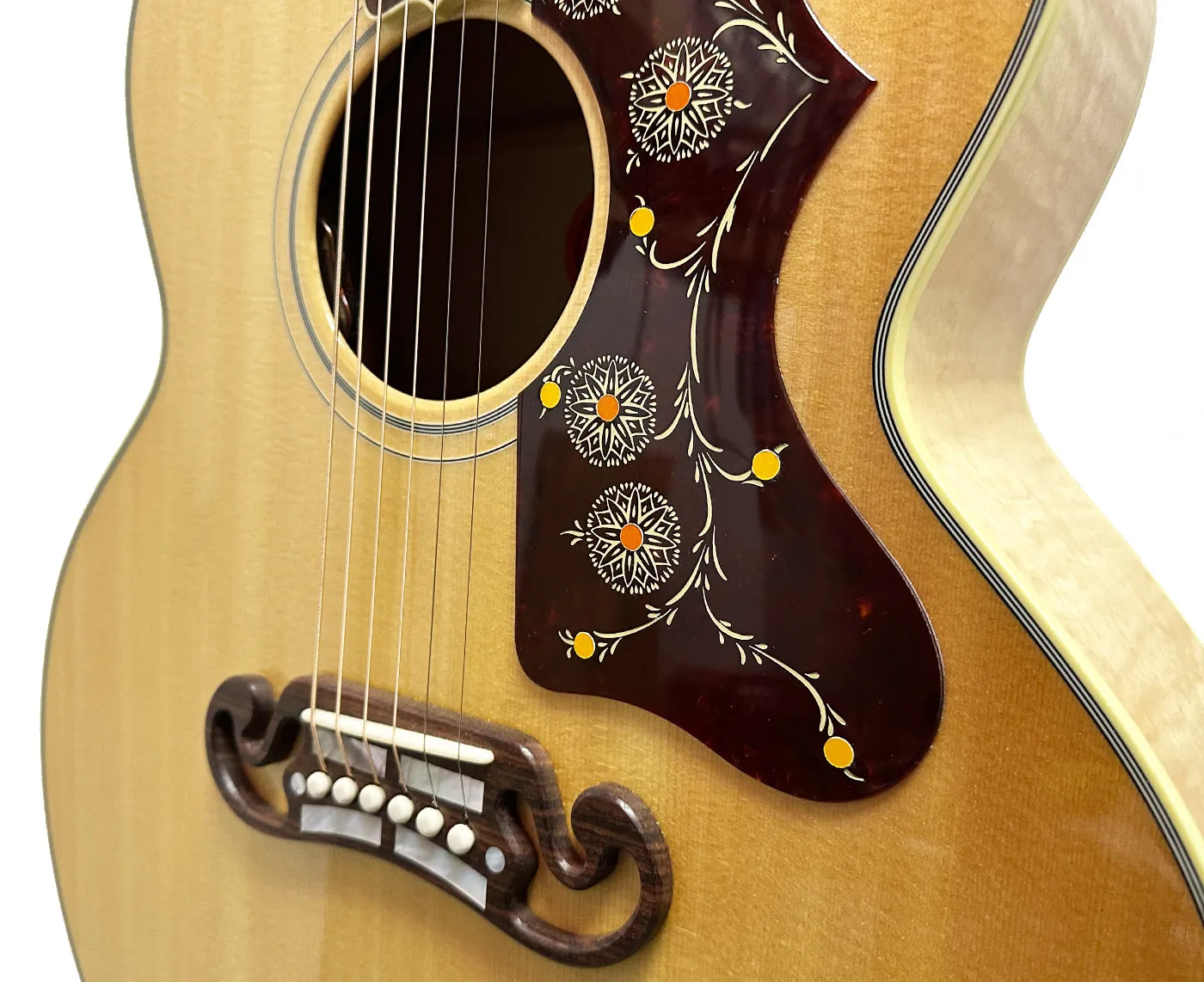 Gibson SJ-200 Standard Acoustic-Electric Guitar Antique Natural w/ Gibson Case 2022