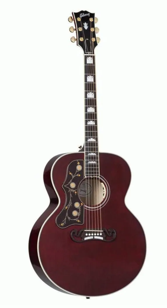 Gibson SJ-200 Standard Maple (Left-handed) Acoustic Guitar,  Wine Red (MCJB20WRL)