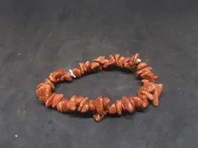 Goldstone Gemstone Chip Bracelet