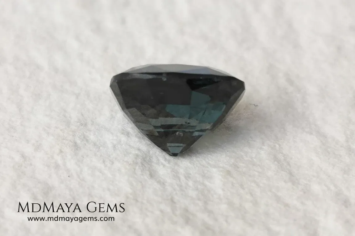 Gorgeous Greenish Gray Spinel 3.13 ct  cushion cut.