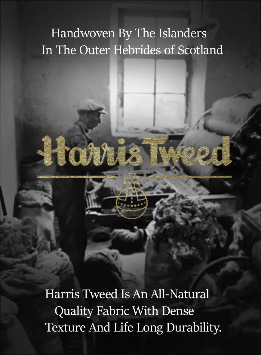 Harris Tweed Tan Glen Newsboy Cap