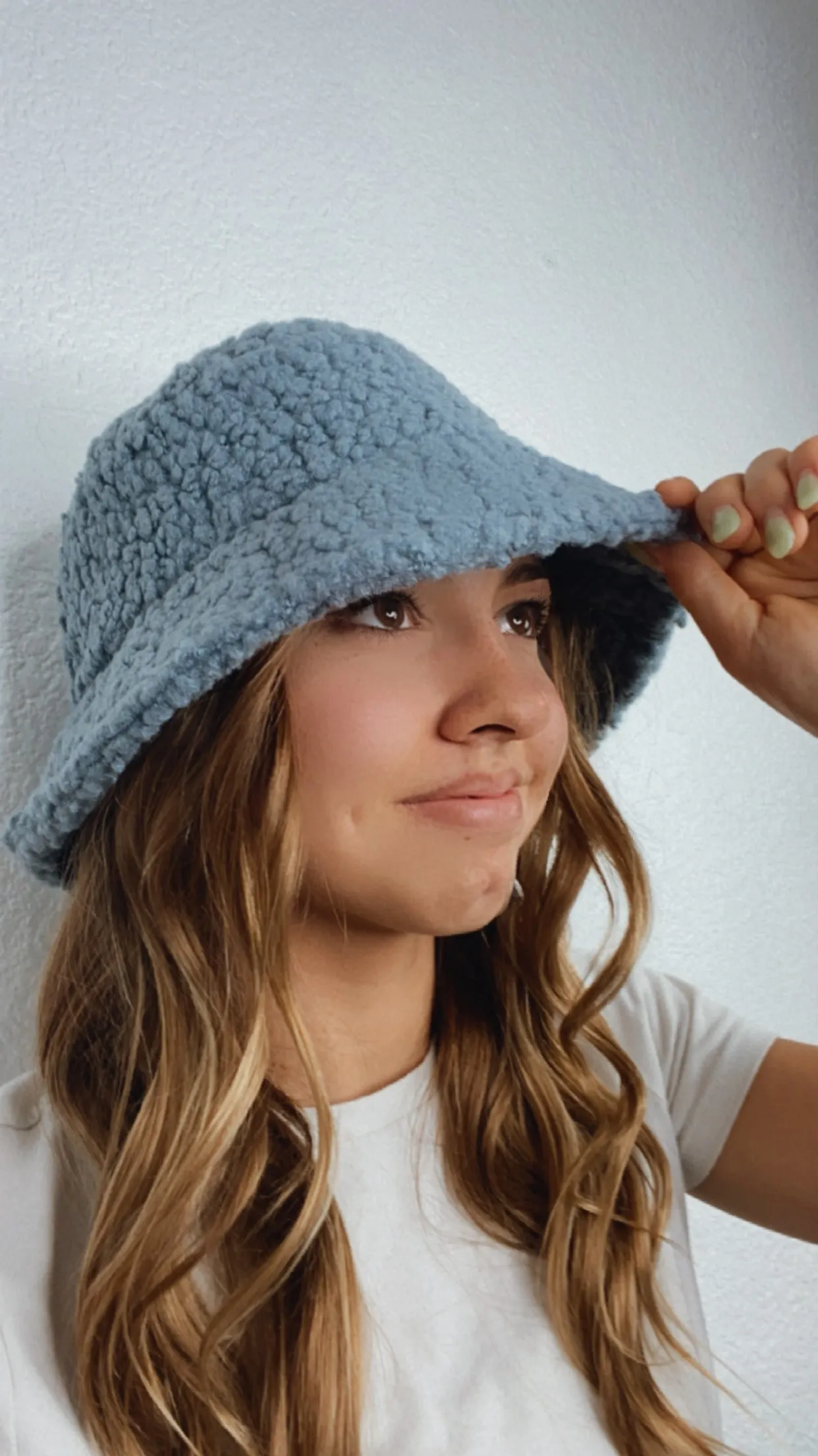 HEADS UP Sherpa Fur Solid Colored Bucket Hat