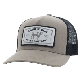 Hooey "Rank Stock" 5-Panel Tan & Black Snapback Hat 2461T-TNBK