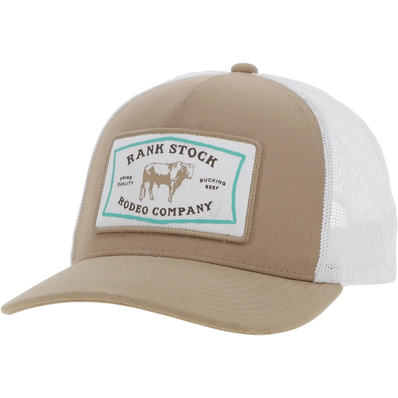 Hooey Youth "Rank Stock" Tan & White Snapback Hat 2461T-TNWH-Y