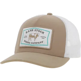Hooey Youth "Rank Stock" Tan & White Snapback Hat 2461T-TNWH-Y