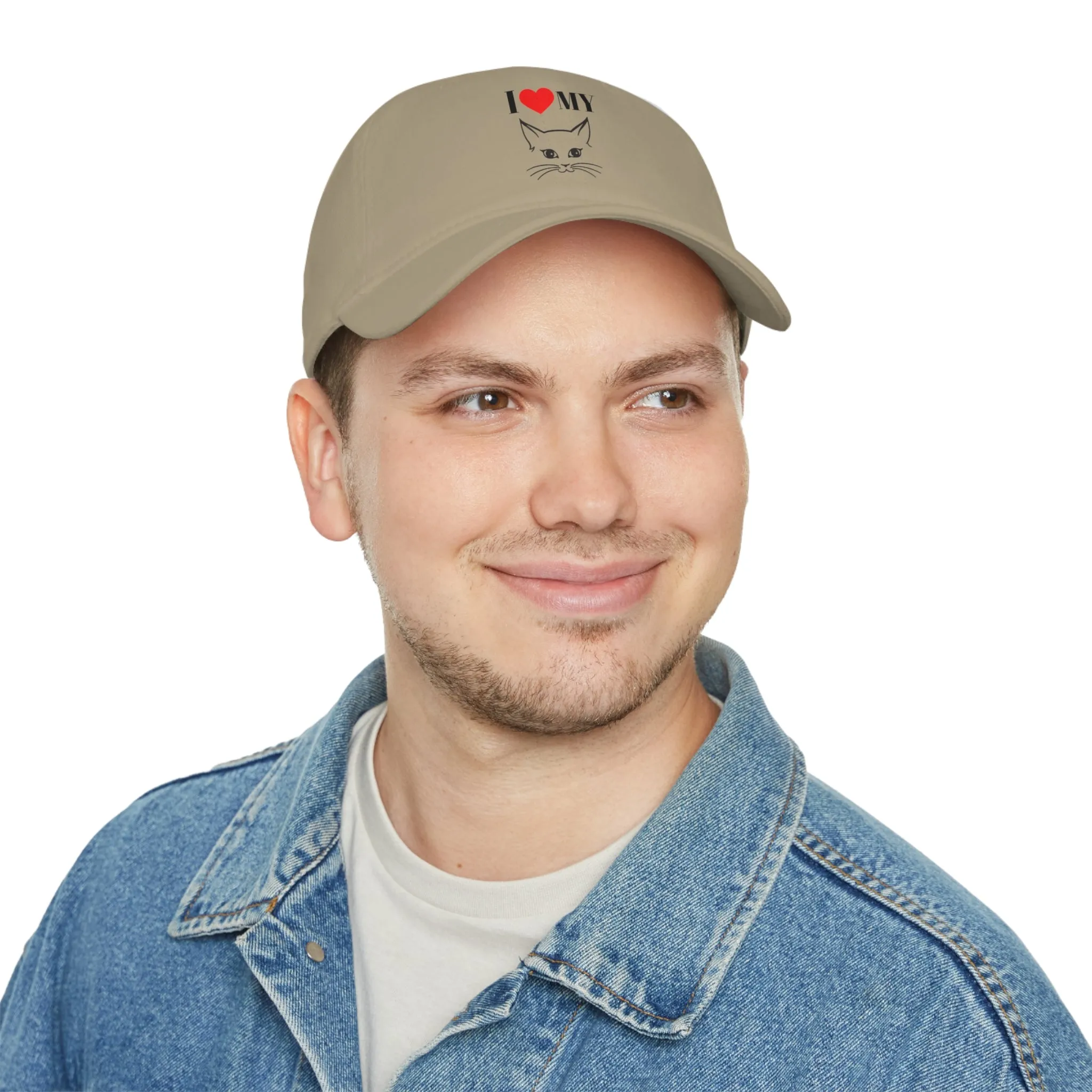 I Love My Cat Low Profile Baseball Cap