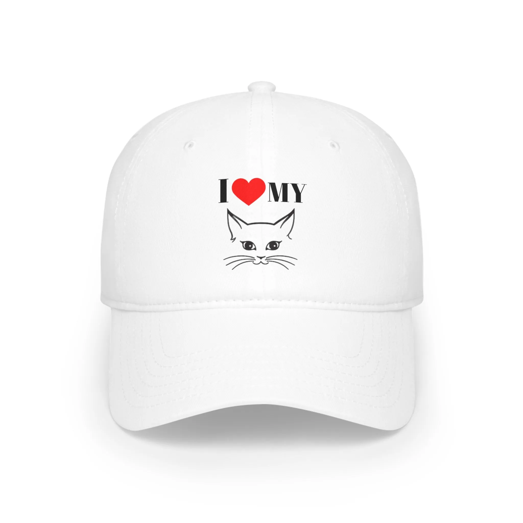 I Love My Cat Low Profile Baseball Cap