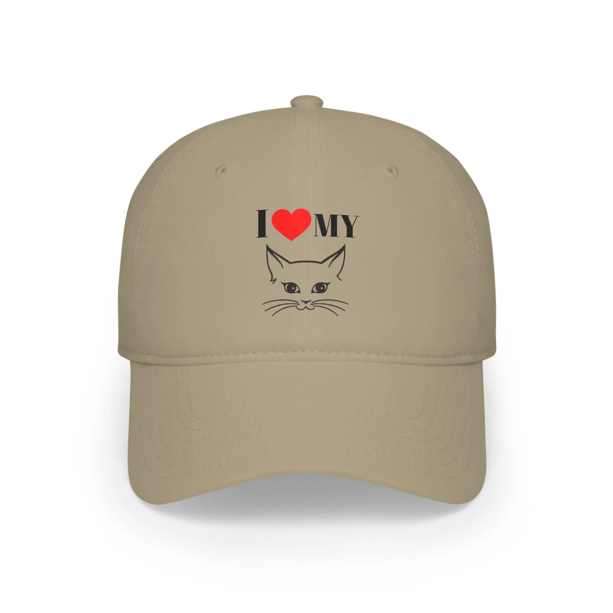 I Love My Cat Low Profile Baseball Cap