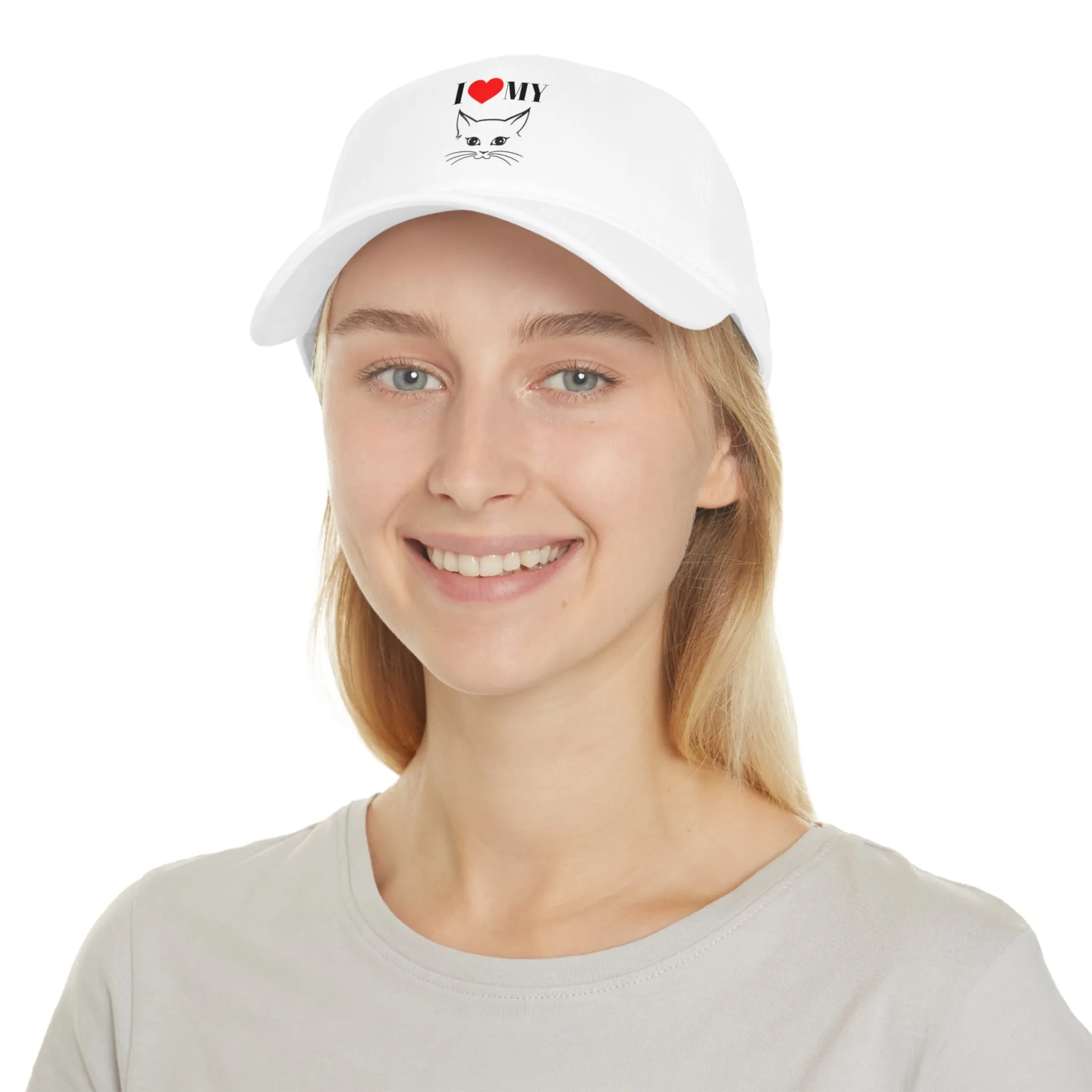 I Love My Cat Low Profile Baseball Cap