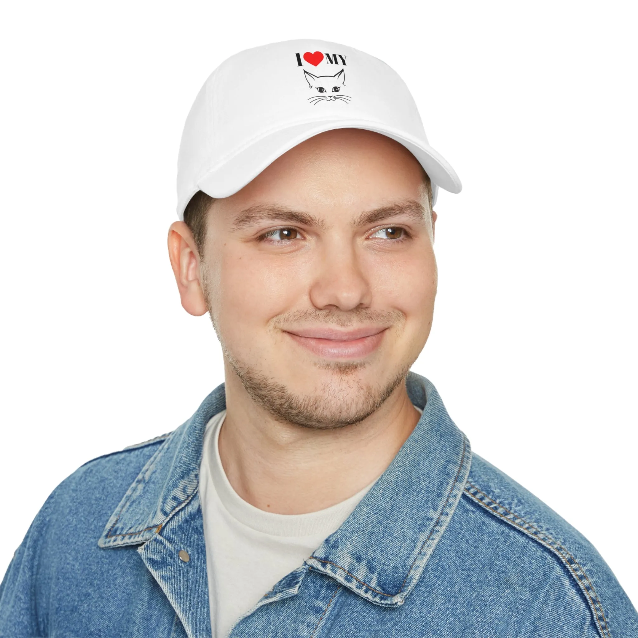 I Love My Cat Low Profile Baseball Cap