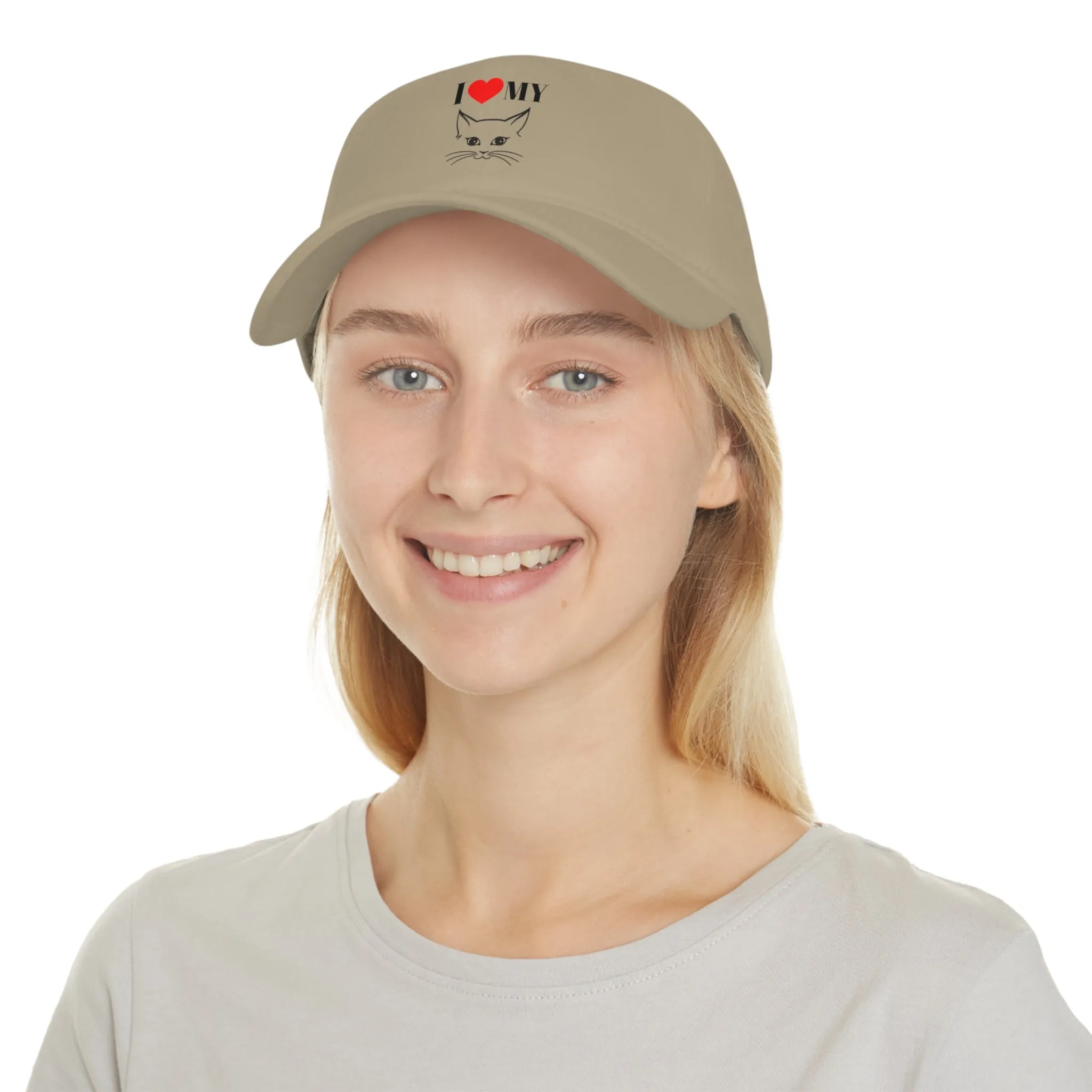 I Love My Cat Low Profile Baseball Cap