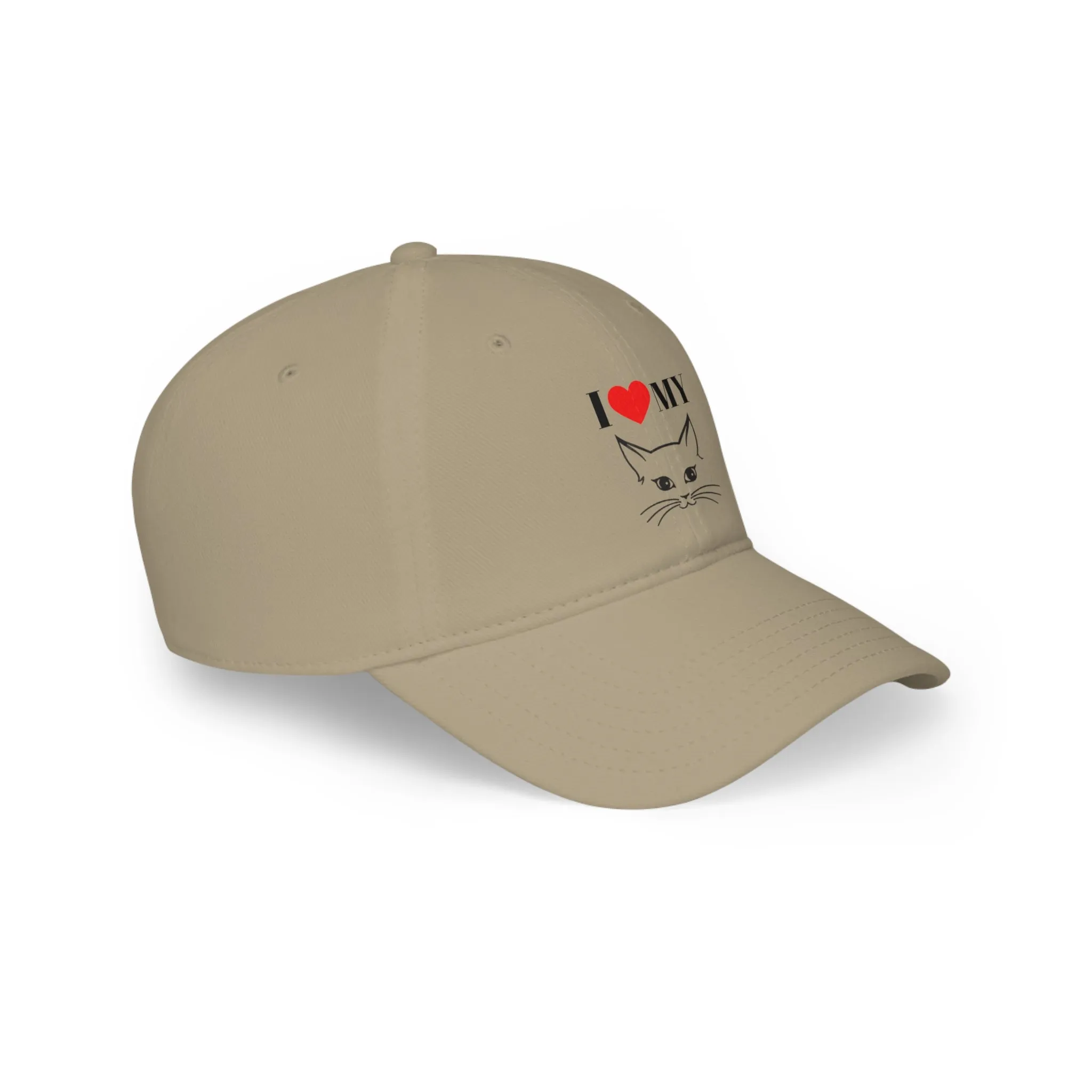 I Love My Cat Low Profile Baseball Cap