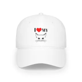 I Love My Cat Low Profile Baseball Cap