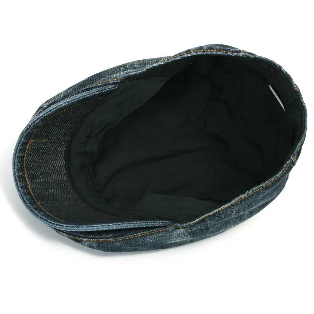 ililily Denim Newsboy Flat Cap Gatsby Ivy Irish Cabbie Driver Hunting Hat