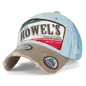 ililily Howel's Distressed Vintage Washed Cotton Denim Baseball Cap Trucker Hat