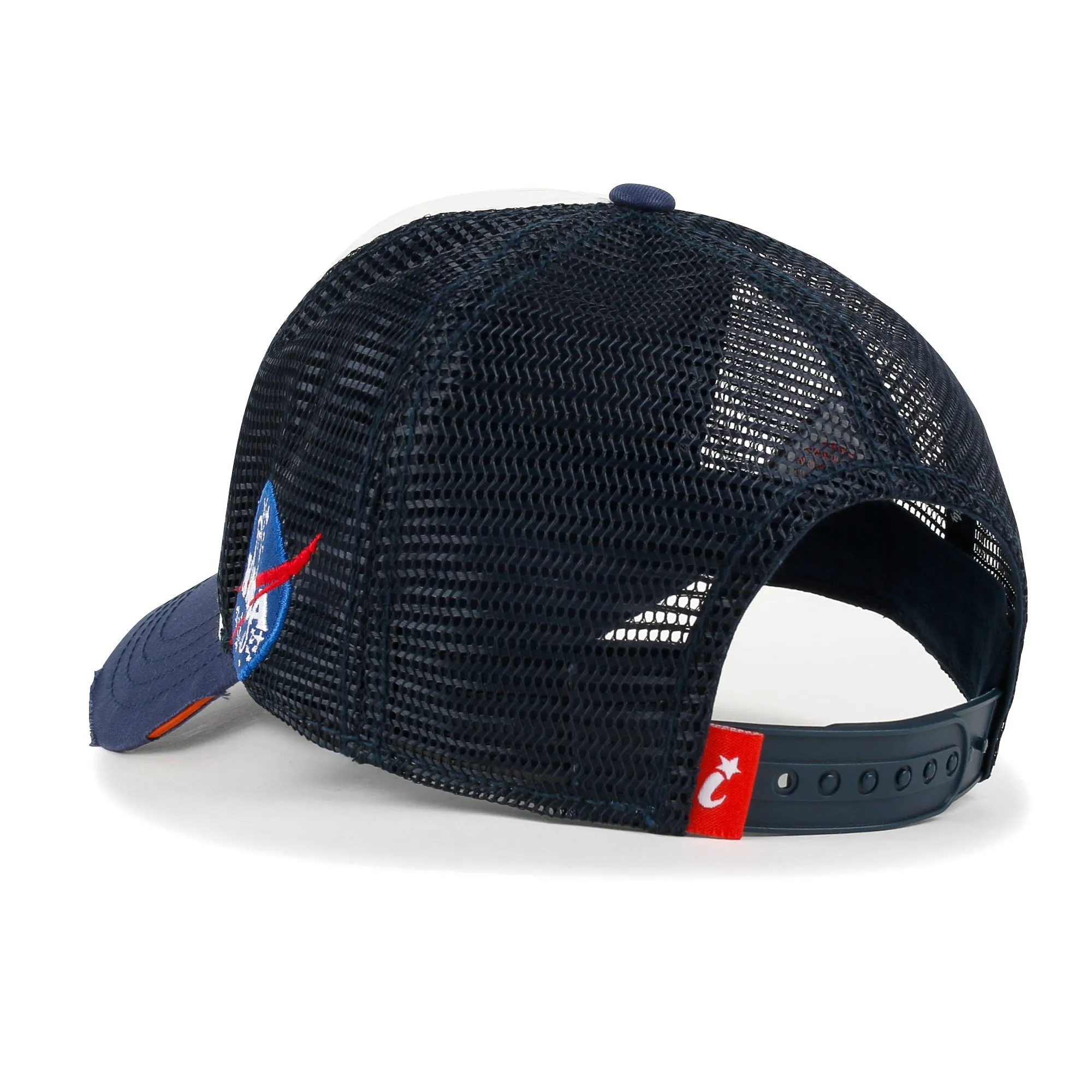 ililily PREMIUM NASA Mission Round Patch Embroidery Structured Baseball Cap