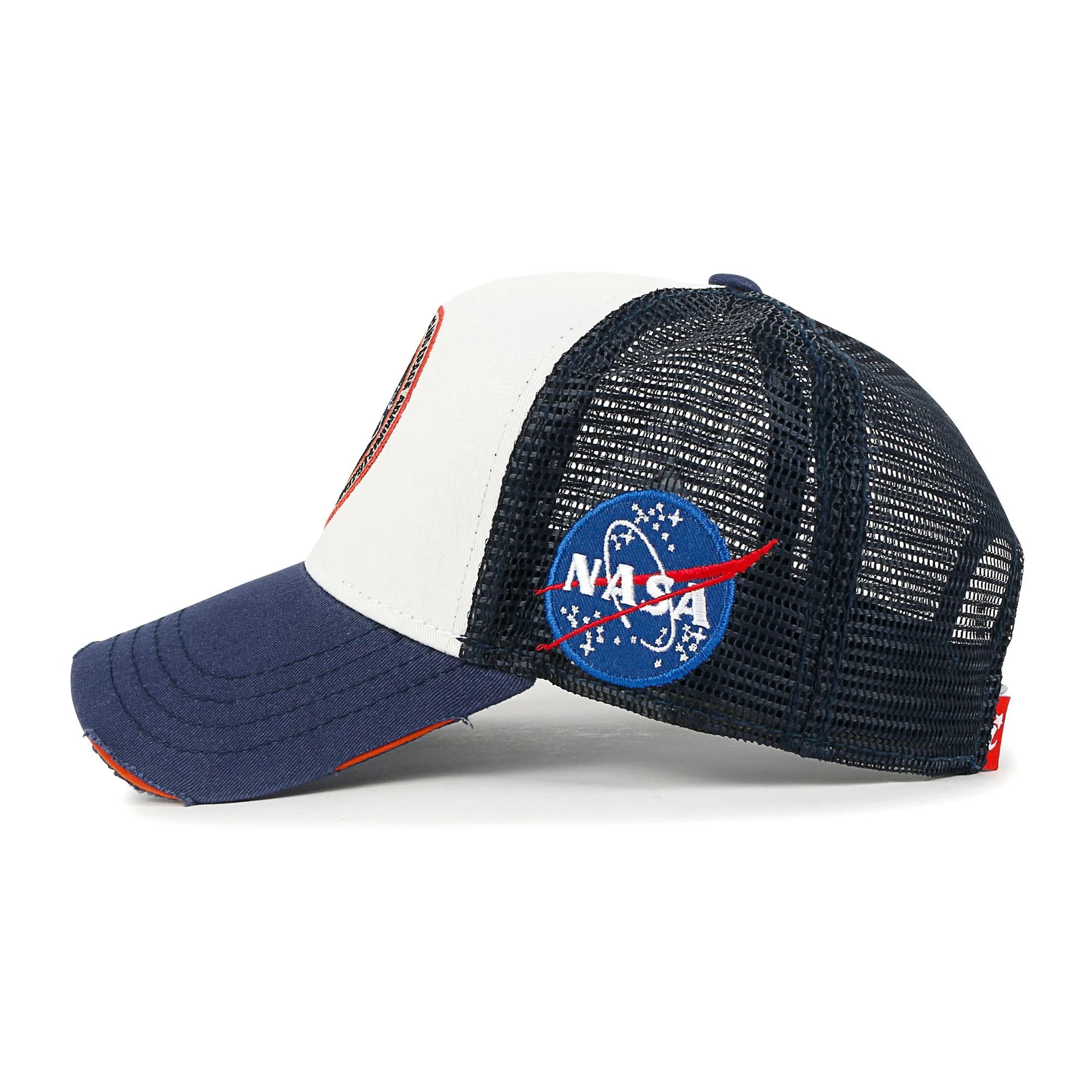 ililily PREMIUM NASA Mission Round Patch Embroidery Structured Baseball Cap