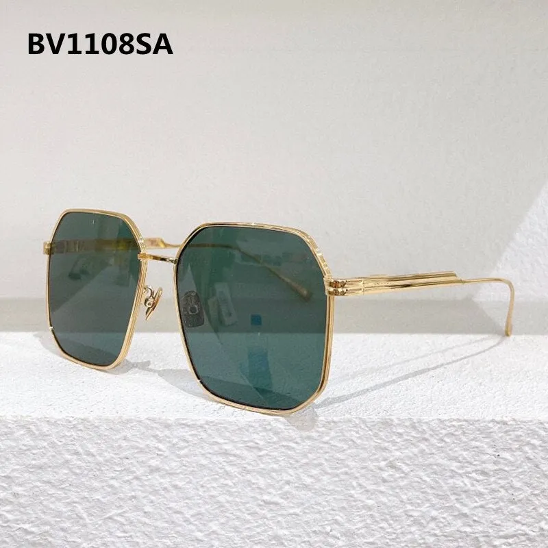 Italian Style Sunglasses BV1012S Luxury  BV1108SA Pilot Men Classical Solar Glasses Pure Titanium Original Eyeglasses