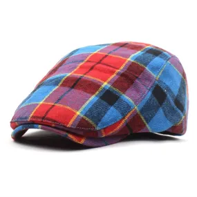 James Tartan Cotton Flat Cap