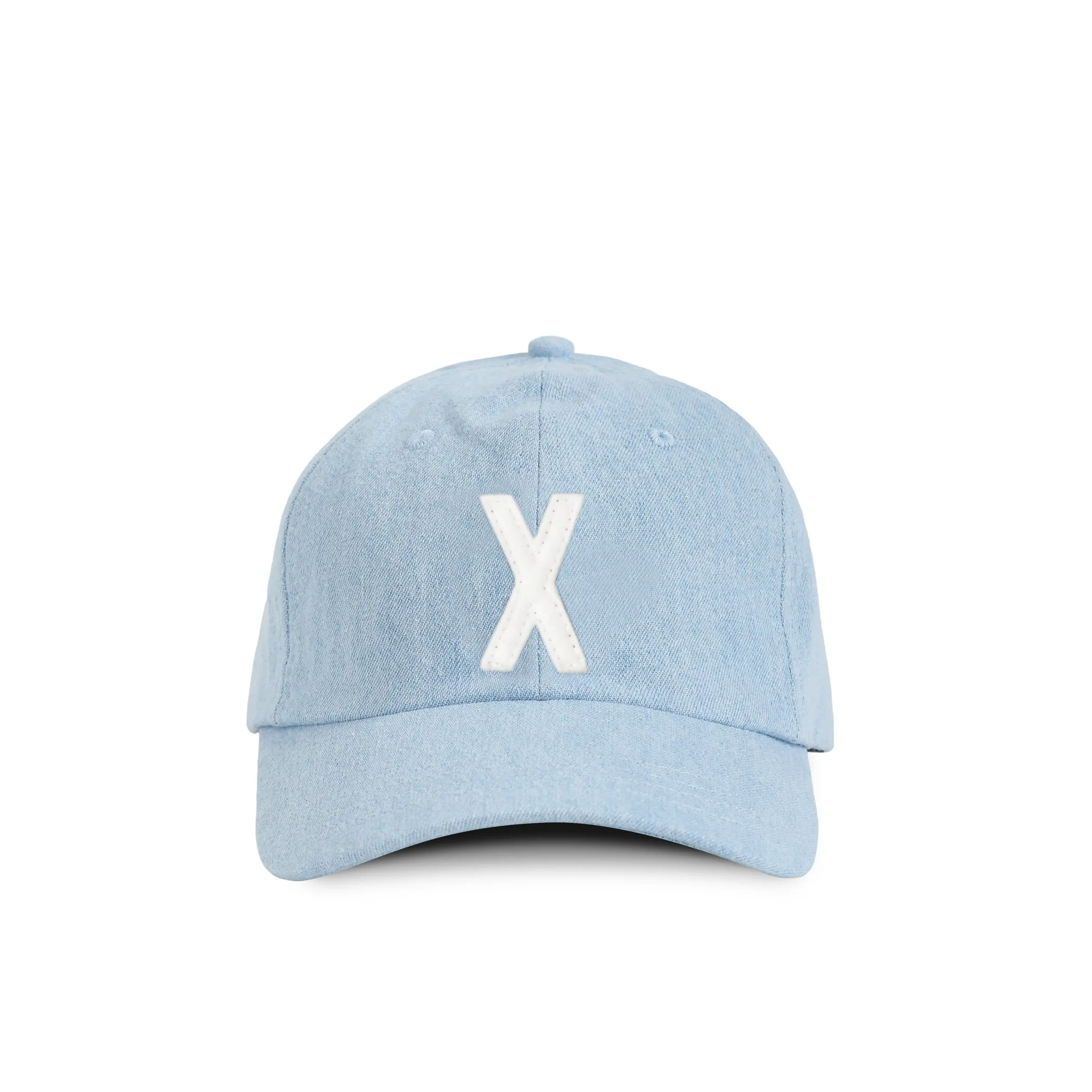 Kids Letter X Baseball Hat Denim