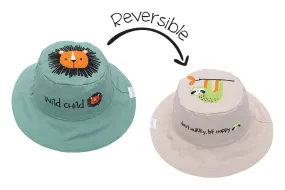 Kids UPF50  Sun Hat - Lion/Sloth