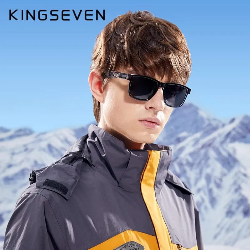 KINGSEVEN Square Retro Gradient Polarized Sunglasses